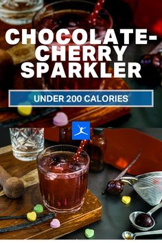 chocolate - cherry sparkler under 200 calories