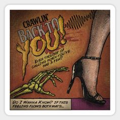 an advertisement for crawlin's back to the 80's featuring a woman in high heels