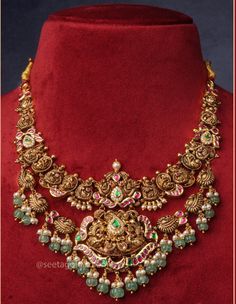 Cabord Designs, Nakshi Balls, Nakshi Jewellery, Star Jewellery, Heavy Necklace, Bridal Diamond Necklace, Temple Jewelry Necklace