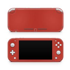 an image of a red nintendo wii game system console skin cover and screen protectors