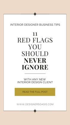 the interior designer business tips red flags should never ignore