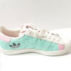 Adidas Originals Superstar Arizona Iced Tea Pink White Teal Shoes GZ2861 Mens 10 | eBay Adidas Green Sneakers With Breathable Toe, Adidas Green Sneakers With Perforated Toe Box, Arizona Iced Tea, Teal Shoes, Superstar Shoes, Adidas Shoes Superstar, Superstars Shoes, Adidas Originals Superstar, Toe Shoes