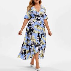 Plus Size Boho Floral Long Dress. Plus Size Sexy Boho Floral Long Dress, Fashion Women Evening Party Dress, Beach Dress, Casual Short Sleeve Dress, Bohemian Dress. Visit iBuyXi.com - Shop Unique Selection of Items. Boho Dress Plus Size, Sukienki Plus Size, Casual Short Sleeve Dress, Marine Uniform, Chiffon Dress Long, Short Sleeve Maxi Dresses, Cotton Dress Summer, Floral Dresses Long, Plus Size Prom Dresses