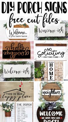 diy porch signs with free cut files