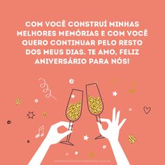 two hands holding champagne glasses with gold confetti in them and the words happy new year