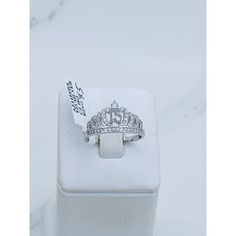 925 Sterling Silver Ring Crown Sweet 15 Quinceaera Available In Size 7.5 - 8.5 And 9.5 Silver Birthday Ring With White Cubic Zirconia New Jewelry Anillo De Plata De Corona De 15 Aos Tamao Disponible En 7.5 - 8.5 Y 9.5 Anillo Plata 925 Con Piedra Blanca Zirconia De Quince Aos Fotografas Estn Ampliadas Para Mostrar El Detalle De La Prenda Sku 07153 Quince Rings 15 Silver, 15 Rings Quinceanera Silver, Cherry Blossom Quince, Quince Jewelry, 15 Rings, Ring Crown, Blue Quince, Silver Birthday, Birthday Ring