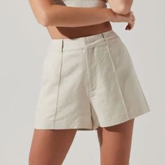 The Amiah Shorts Features A High Waist Fit That Leads To A Seamed Front. Attached Belt Loops And Flap Pockets. Functional Side Pockets. Front Zip Fly Closure. Brown Suede Skirt, Silver Skirt, Houndstooth Skirt, Ruffle Mini Skirt, Zipper Skirt, Wrap Mini Skirt, Faux Leather Mini Skirt, Tweed Mini Skirt, Burgundy Lace