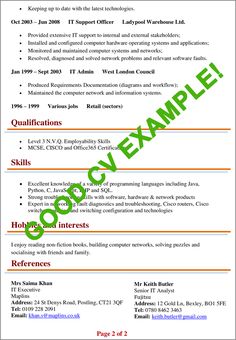 the resume for an it support officer is in red and green, with orange accents