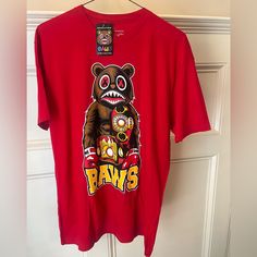 Nwt Baws Life T-Shirt Red Bear Size Xl Brand New With Tags And From A Smoke-Free Home. Please Let Me Know If You Have Any Questions! Red Graphic Print Shirt For Fan Merchandise, Red Fan Merchandise Shirt With Screen Print, Red Graphic Print T-shirt For Fans, Red Graphic Tee With Front Print, Red Graphic Print Top For Fan Merchandise, Red Crew Neck Top With Front Print, Red Graphic Print Shirt For Streetwear, Red Short Sleeve Shirt For Fan Merchandise, Red Fan Merchandise Top With Front Print