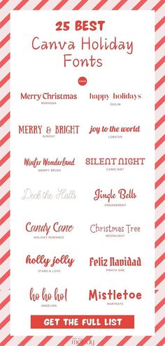 the 25 best canvas holiday fonts