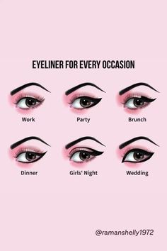 Types Of Eyeliner, Beginners Eye Makeup, Kajal Eyeliner, Eye Makeup Techniques, Makeup Tutorial Eyeliner, Makeup Help