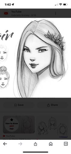 a drawing app with an image of a woman's face