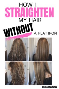 Flat Iron Curly Hair, Easy Way To Straighten Curly Hair, How To Straiten Curly Hair, Straitening Curly Hair, How To Straighten Curly Hair Without Frizz, Straightening Wavy Hair, How To Straighten Curly Hair Naturally