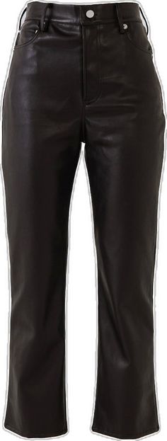 Glow Fashion Boutique Faux Leather Trousers Faux Leather Trousers, Leather Trousers, White Tee, Black Faux Leather, High Waist, Loose Fitting, Faux Leather, Dress Up, Trousers