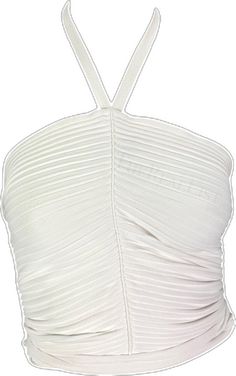 Chic White Gucci Top, Summer Fitted Gucci Tops, Gucci Fitted Tops For Spring, Fitted Gucci Tops For Spring, White Fitted Gucci Tops, Fitted Ribbed Halter Neck Crop Top, Gucci White Fitted Tops, Elegant White Gucci Top, White Ribbed Halter Top For Summer