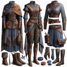 an image of a set of armor and clothing for people to play in the video game