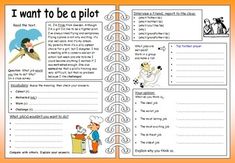 an open book with pictures and text on the page that says i want to be pilot