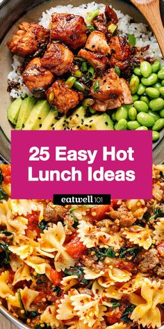 25 Easy Hot Lunch Ideas - #hotlunch #recipes #eatwell101 - These hot lunch recipe ideas plus a quick run in the microwave are all you need for a healthy, nourishing, and delicious hot lunch meal at work, at school, or even at home! Lunch Recipes Healthy Meals, Easy Lunches For Nurses, Easy Office Lunch Ideas Healthy, Cheap Healthy Lunch Ideas For Work, Easy Meals For Lunch At Work, Lunch Group Ideas, Healthy Fall Lunches For Work, Simple Work Lunches, Hot Work Lunch Ideas