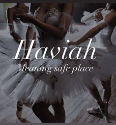 two women in white tutus dance together with the words hawaiah meaning safe place