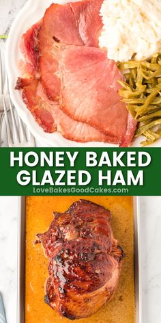 Honey Baked Glazed Ham Spiral Bone In Ham Crock Pot, Pineapple Spiral Ham, Baked Glazed Ham, Easy Glazed Ham, Crockpot Brown Sugar Ham, Slovak Christmas, Bone In Ham, Cooking Ham, Brown Sugar Pineapple