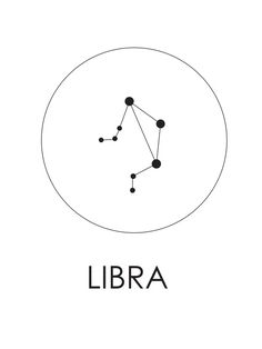 the zodiac sign libra in black and white