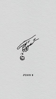 a drawing of a hand reaching for a ball with the word john written on it