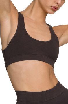 Enjoy the comfort of a lightweight stretch-cotton bralette featuring a scoop neck and wide straps that offer light support and comfort while you lounge. Slips on over head Scoop neck 90% cotton, 10% elastane Machine wash, line dry Imported Women's Clothing Black Owned and Founded Lounge Style, Plus Size Style, Cotton Bralette, Clothing Black, Good American, Wide Straps, Shapewear, Stretch Cotton, Women Lingerie