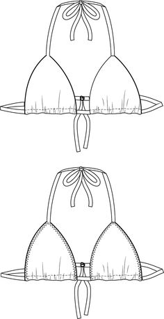 three bras are shown in black and white, one has a bow at the top