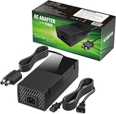 the ac adapter is plugged into an external charger and has two cables