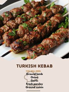 Lamb Seekh Kebab Recipe, Mediterranean Kebab Recipes, Greek Kebab Recipes, Meliz Cooks, Turkish Chicken Kebab, Seekh Kebab Recipes, Heat Brush, Turkish Kebab