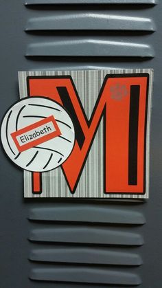 the letter m is for volleyball sticker