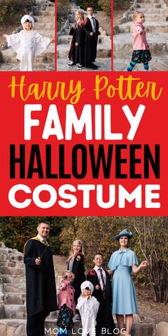 Photo collage of family wearing Halloween costumes with text that reads "Harry Potter family Halloween costume" Costume Ideas Harry Potter, Baby Harry Potter Costume, Matching Family Halloween Costumes, Family Halloween Costume Ideas, Potter Family, Harry Potter Halloween Costumes, Family Halloween Costume, Halloween Gender Reveal, How To Clean Laminate Flooring