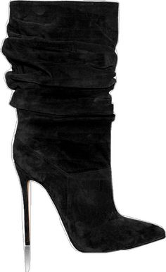 Elegant Suede Heeled Boots With 4-inch Heel, Chic 4-inch Heeled Suede Boots, Chic 4-inch Heel Suede Boots, Chic Suede Heeled Boots With 4-inch Heel, Evening High Heel Boots With Suede Lining, Chic Pointed Toe Heeled Boots With Suede Lining, Luxury High Heel Mid-calf Boots For Evening, Elegant Suede Boots With 4-inch Heel, Chic Suede Heeled Boots