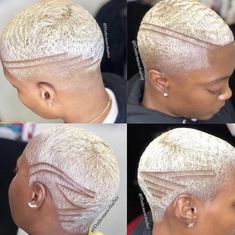 Shaved Hair For Women, Short Fade Haircut, Black Hair Short Cuts, Shaved Side Hairstyles