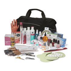 From ASP a complete Beauty School Mani Pedi Kit that provides the new student with all of the essentials to start in the classroom to earn their nail technician license. Star Nail Beauty School Professional Manicure & Pedicure Kit | Assorted | Sally Beauty Nail Tech Kit, Nail Tech Accessories, Paddie Nail Kit, Nail Tech School Student, Nail Tech Supplies List, Nail Tech Essentials, Cosmetology Kit, Nail School, Nail Art Wheel