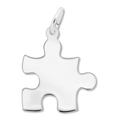 Charms Collection, Kay Jewelers, Puzzle Piece, Rembrandt, Bead Designs, Puzzle Pieces, Sterling Silver Charm, Silver Charms, Jigsaw Puzzle