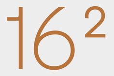 the number sixteen is shown in brown on a white background