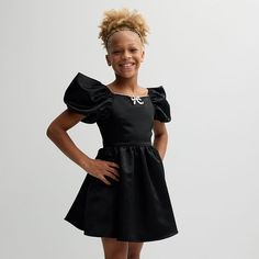 She'll be ready for any event in this girls' Rare Editions satin dress with bow trim. Click on this KIDS APPAREL & SHOES GUIDE to find the perfect fit and more! She'll be ready for any event in this girls' Rare Editions satin dress with bow trim. Click on this KIDS APPAREL & SHOES GUIDE to find the perfect fit and more! FEATURES Squareneck Short puff sleeves Zipper closure Above the knee length Regular fit Satin construction Features bow trimFABRIC & CARE Polyester Hand wash Imported Size: 16. C Shoes Guide, Satin Dress, Dress With Bow, Above The Knee, Satin Dresses, Puff Sleeves, The Knee, Puff Sleeve, Size 16