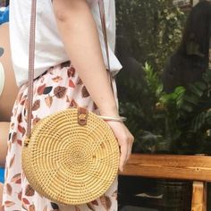 wickedafstore Koh Samui Crossbody Bag Rattan Wood, Wicker Bags, Koh Samui, Plus Dresses, Golden Color, Free Giveaway, Straw Bag, Nice Dresses, Crossbody Bag