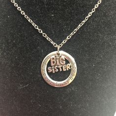 Brand New. Sterling Silver Plated Necklace With Big Sister Pendant Big Sister Necklace, Sister Necklace, Silver Plated Necklace, Big Sister, Womens Jewelry Necklace, Diamond Necklace, Silver Plated, Jewelry Necklaces, Necklaces