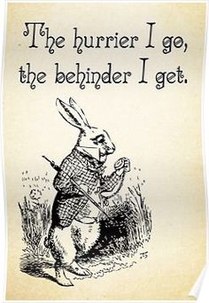 an old fashioned book with a rabbit holding a basket in it's hand and the words, the further i go, the behind i get