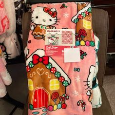 the hello kitty blanket is on display for sale