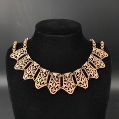 "Antique Filigree Brass Ornate Bob Necklace With unique & locking Clasp In excellent condition A high quality Antique Necklace 18\" long" Gold Bib Necklace, Givenchy Necklace, Lion Earrings, Antique Filigree, Druzy Earrings, Bib Necklaces, Antique Necklace, Brass Necklace, Bib Necklace