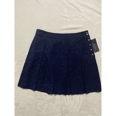 Tommy Hilfiger Ladies Peacoat Pleated Skirt Color: Blue Size: 8 See Photos For Measurements New With Tags Classic Blue Mini Skirt, Navy Pleated Skort, Navy Casual Pleated Skort, Navy Casual Pleated Skirt Skort, Casual Navy Pleated Skort, Classic Blue Skirt With Pockets, Fitted Preppy Skirt With Pockets, Navy Fitted Mini Pleated Skirt, Fitted Navy Pleated Mini Skirt