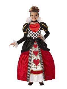 a woman in a costume that is wearing a red and white checkerboard dress