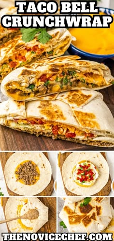 taco bell crunchwrap is an easy and delicious way to use up leftover tortillas