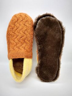 Women's size 7 These slippers have a beautiful design on the top, they are made from felted wool sweaters and the soles are shearling with the fur facing the foot. So warm, soft and cozy, you won't want to take them off! Perfect present for someone you love, or you can just treat yourself. Felted Wool Slippers, Wool Slippers, Felted Wool, Wool Sweaters, Womens Slippers, Wool Felt, Beautiful Design, Slippers, Felt