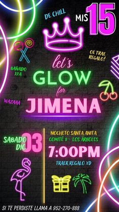 the neon party is going on at club cicli's glow for jmena