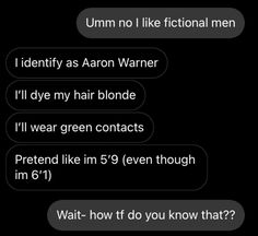 two texts that say i'm not like fiction men, and the other one is in