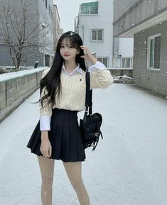 Korean Winter Outfits, Korean Casual Outfits, Korean Girl Fashion, 가을 패션, Korean Outfits, Casual Style Outfits, Preppy Outfits, Winter Fashion Outfits, Cute Casual Outfits